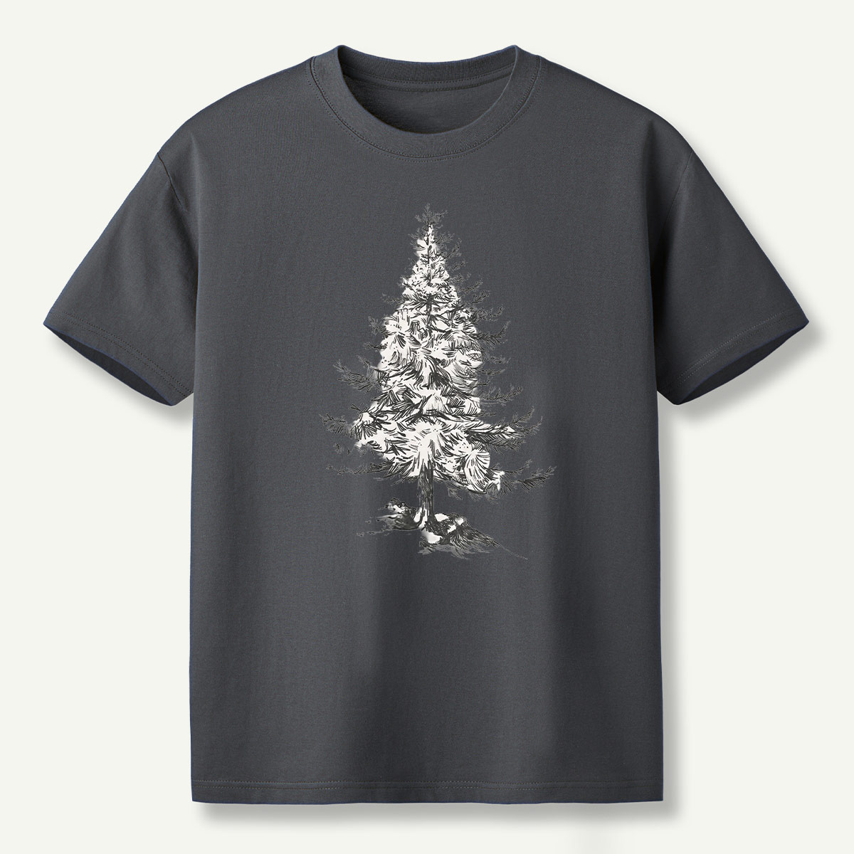Lone Pine Tree Detailed Sketch T-Shirt