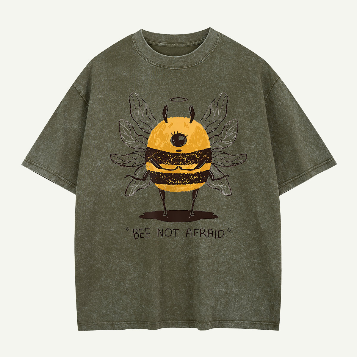 Bee Not Afraid Washed T-Shirt