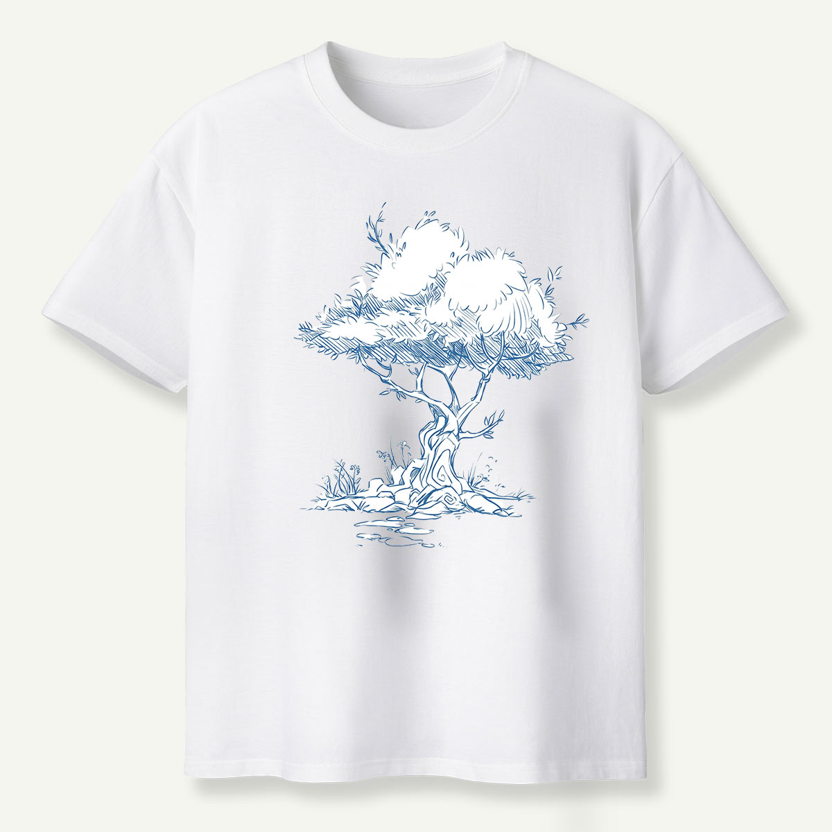 Wilderness Trail Map Line Art T-Shirt