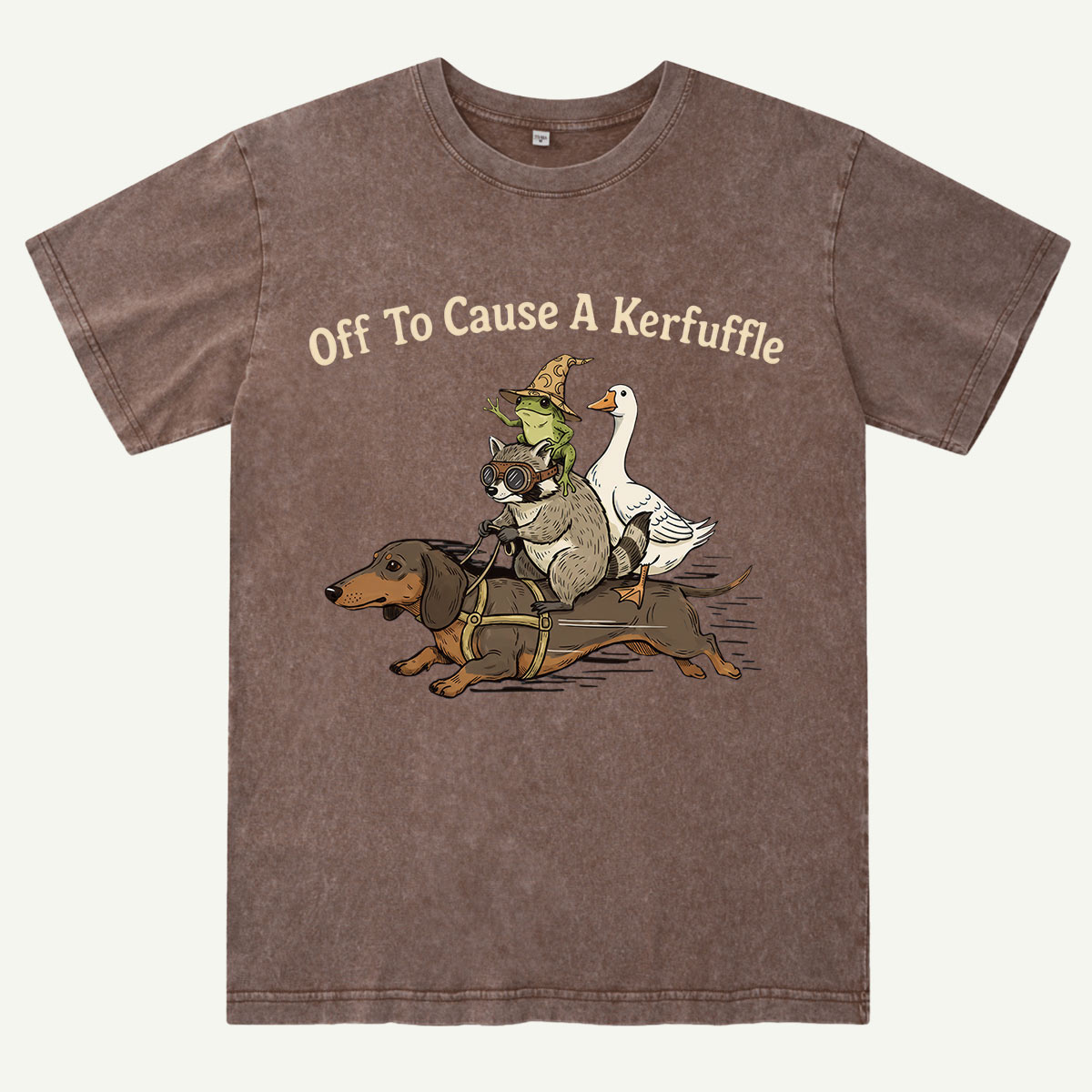 Off To Cause A Kerfuffle Washed T-Shirt