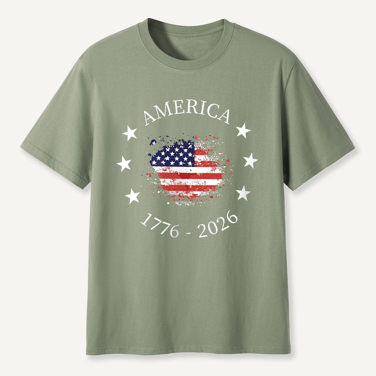 America 1776–2026 Stars Circle Flag T‑Shirt