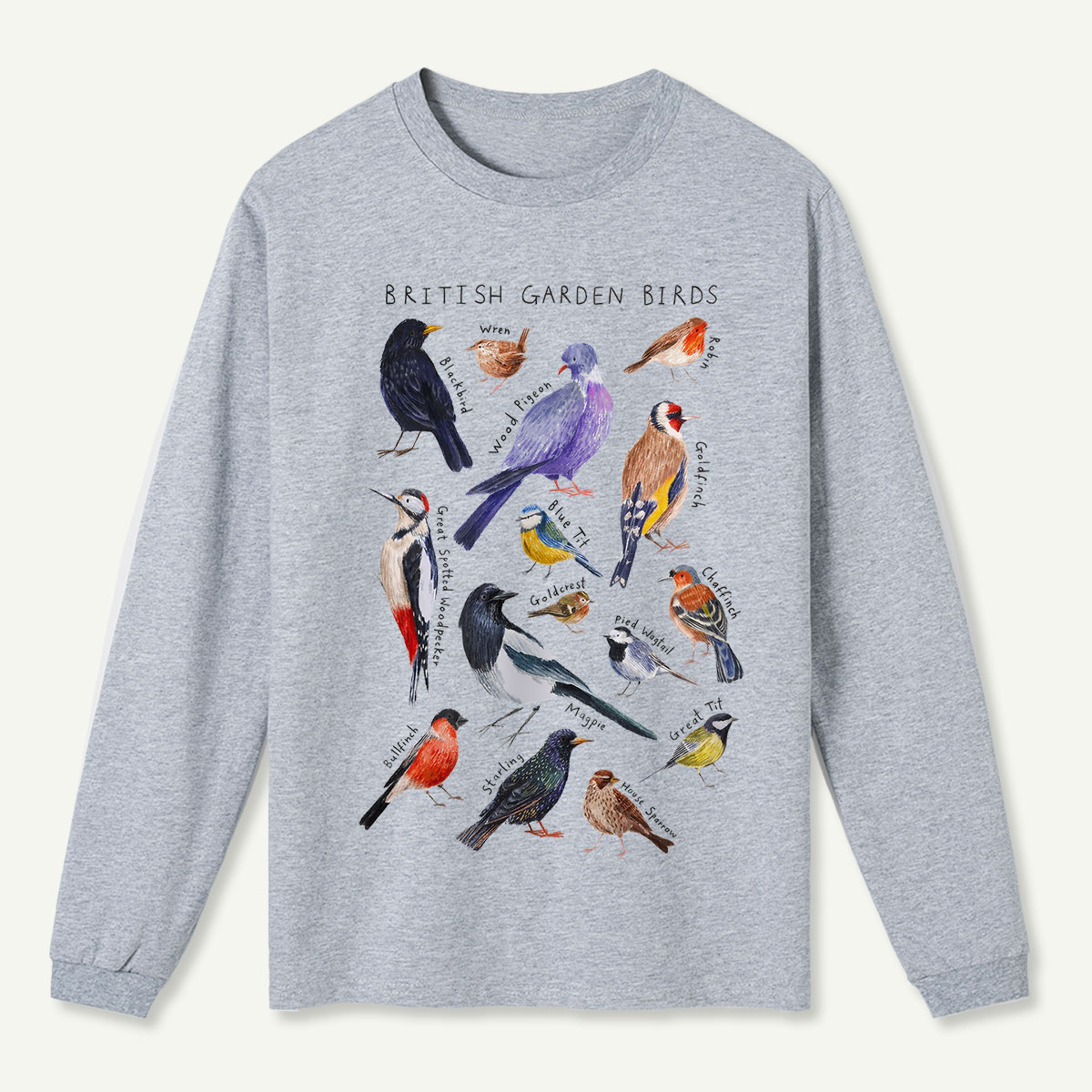 Botanical Garden Birds Wildlife Birdwatching Long Sleeve T-Shirt