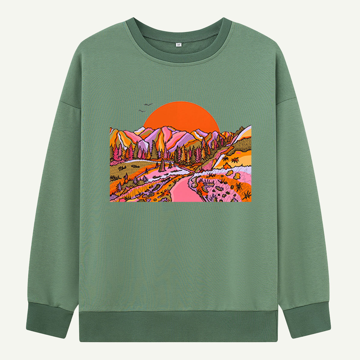 Colorful Mountain Landscape Sweatshirts