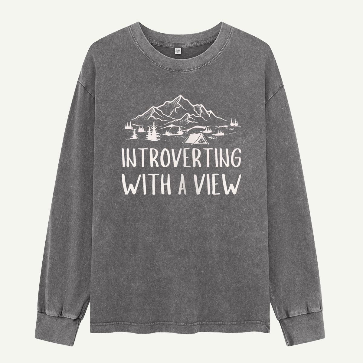 Introverting With a View Washed Long Sleeves