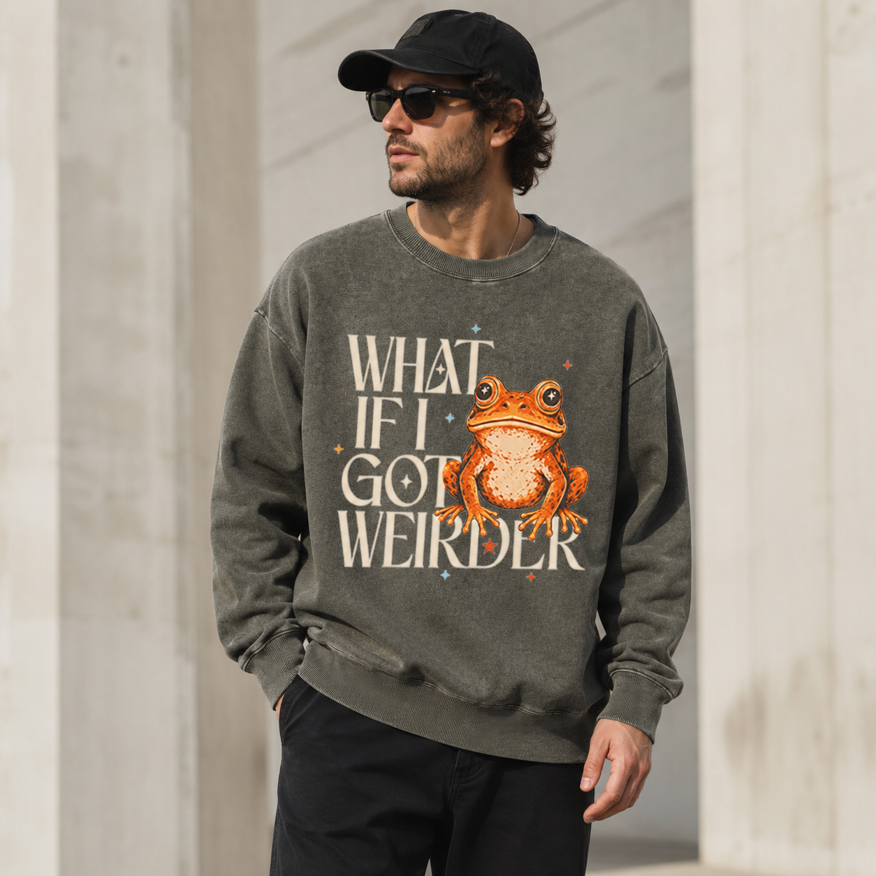 What If Frogs Got Weirder Washed Sweatshirts