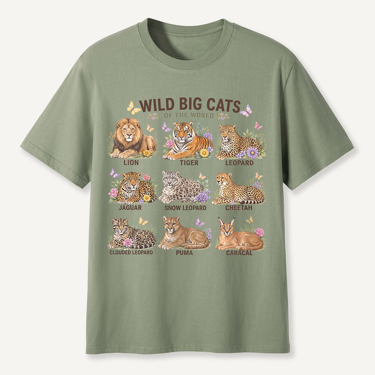 Wild Big Cats of the World T-Shirt