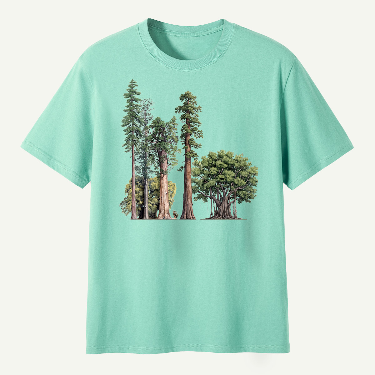 Giant Redwood Forest Botanical Study T-Shirt