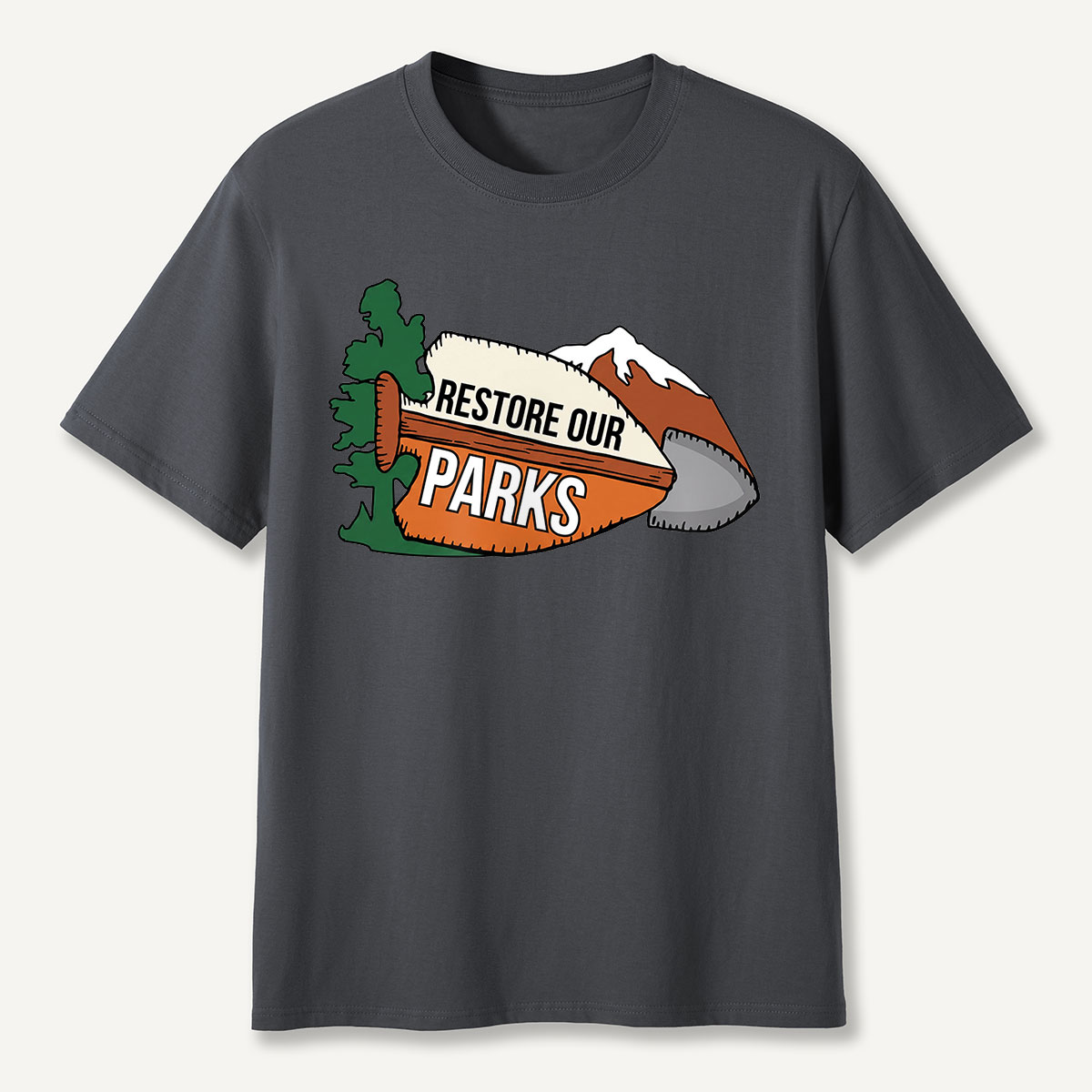 Restore Our Parks Football Badge T-Shirt