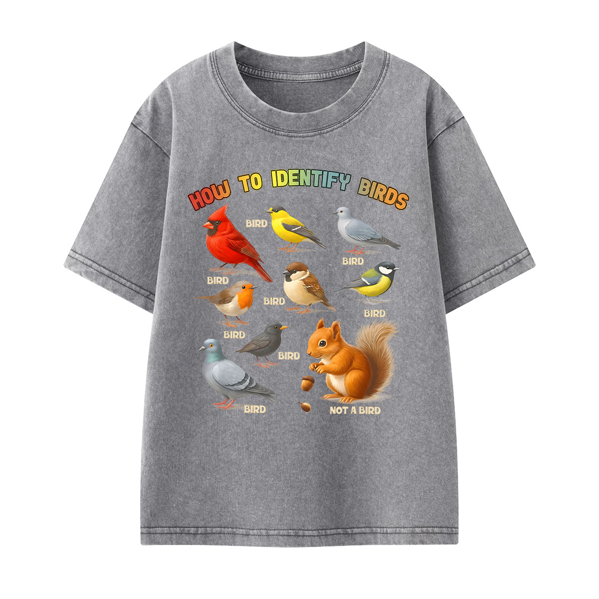 How to Identify Birds Kids Washed T-Shirt