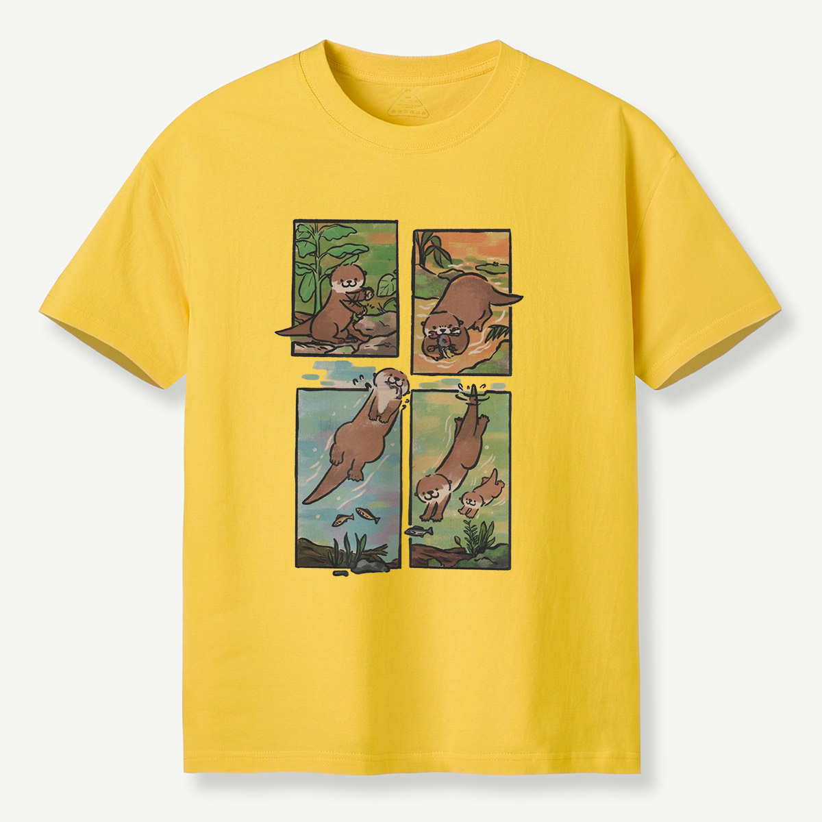 Otter Adventures Four Panel Comic T-Shirt