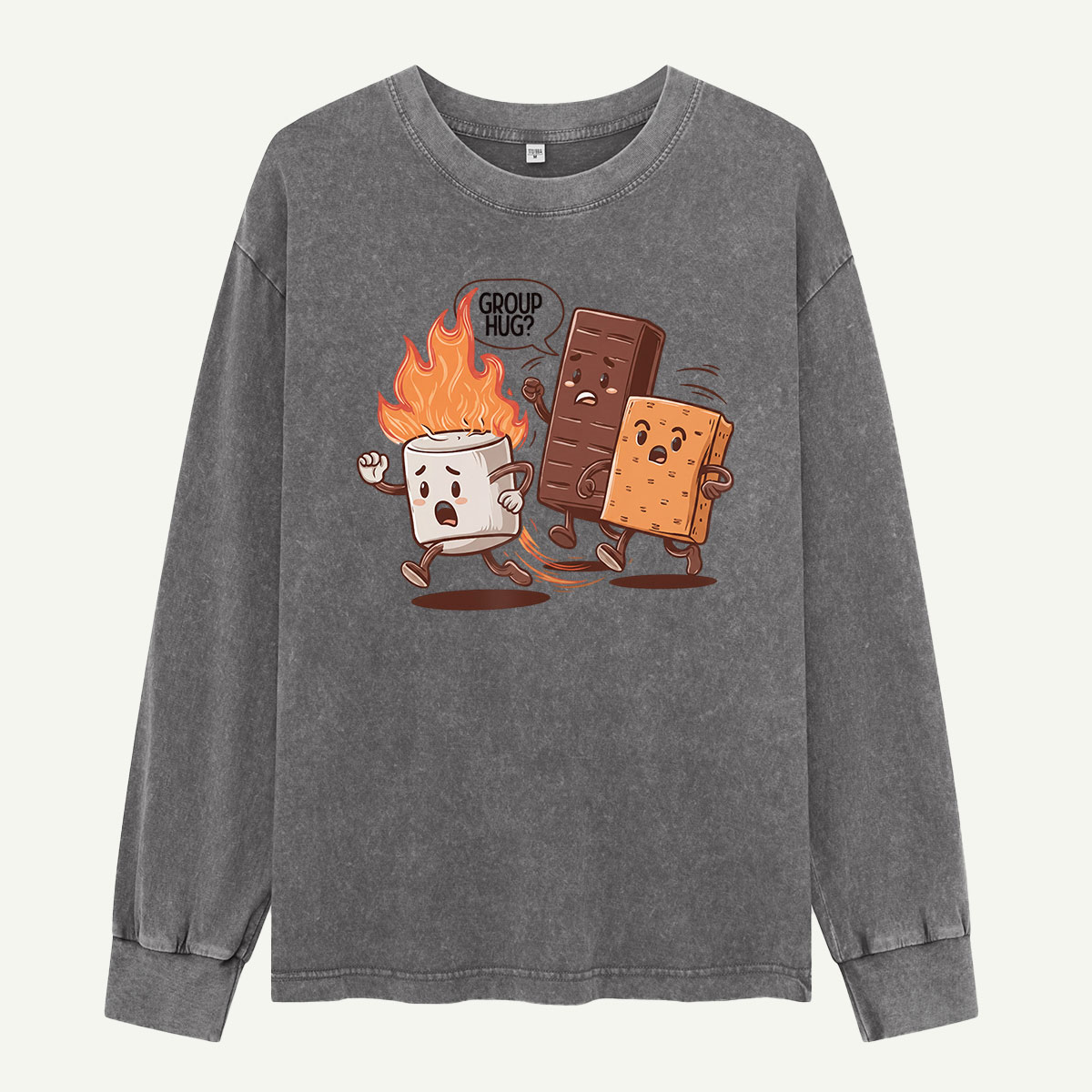 Group Hug Smores on the Run Washed Long Sleeves