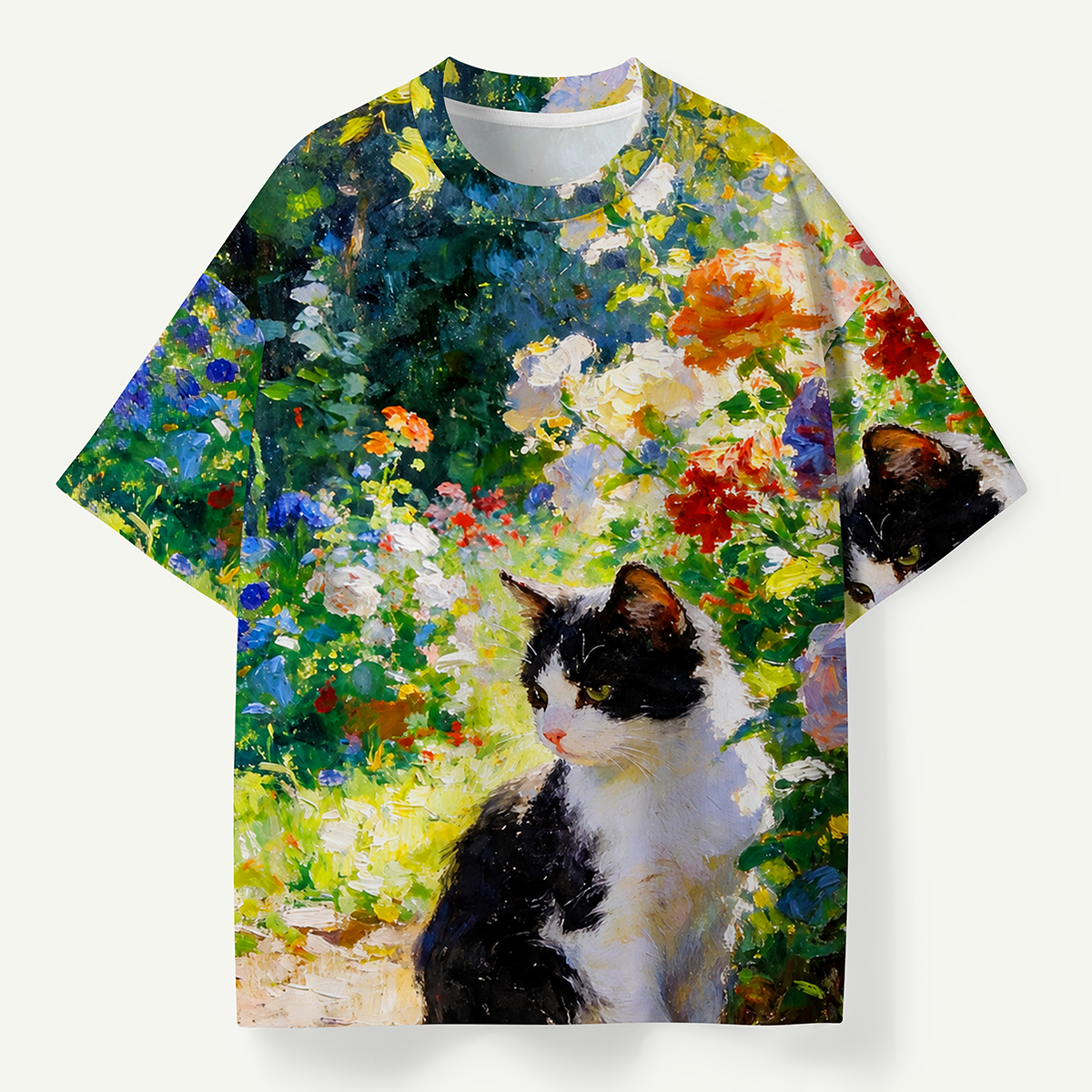 Blooming Garden Cat Premium Eco Tee