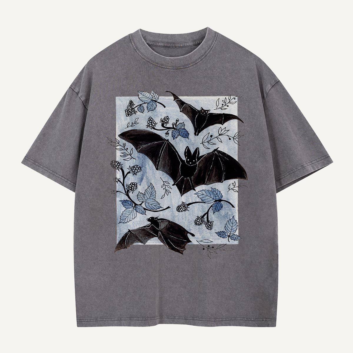 Bats in the Brambles Washed T-Shirt