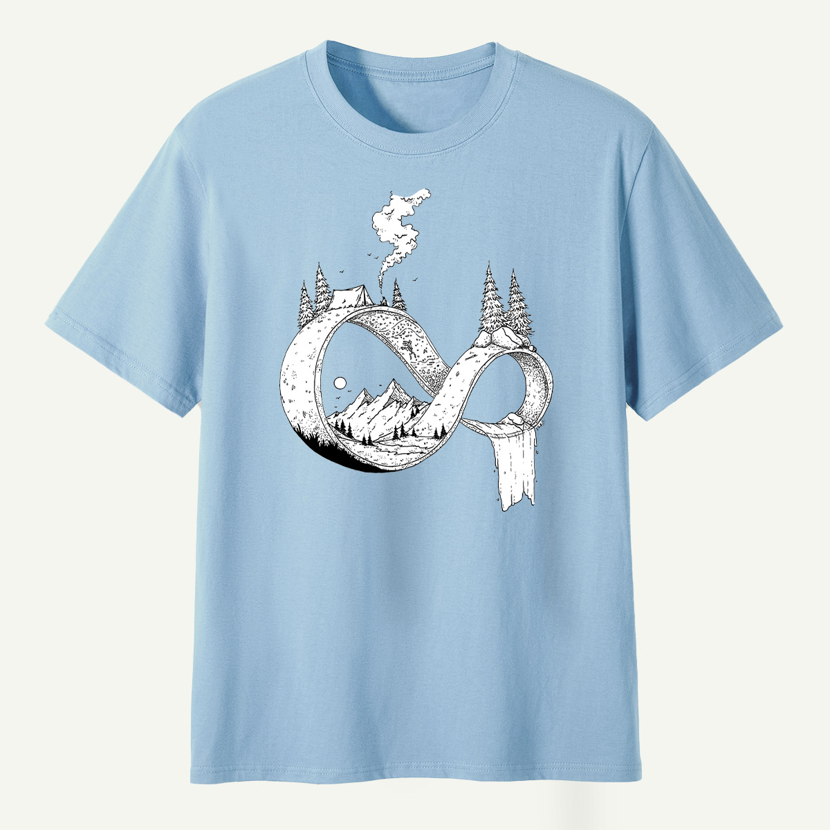 Infinity Wilderness Deer Forestscape T-Shirt