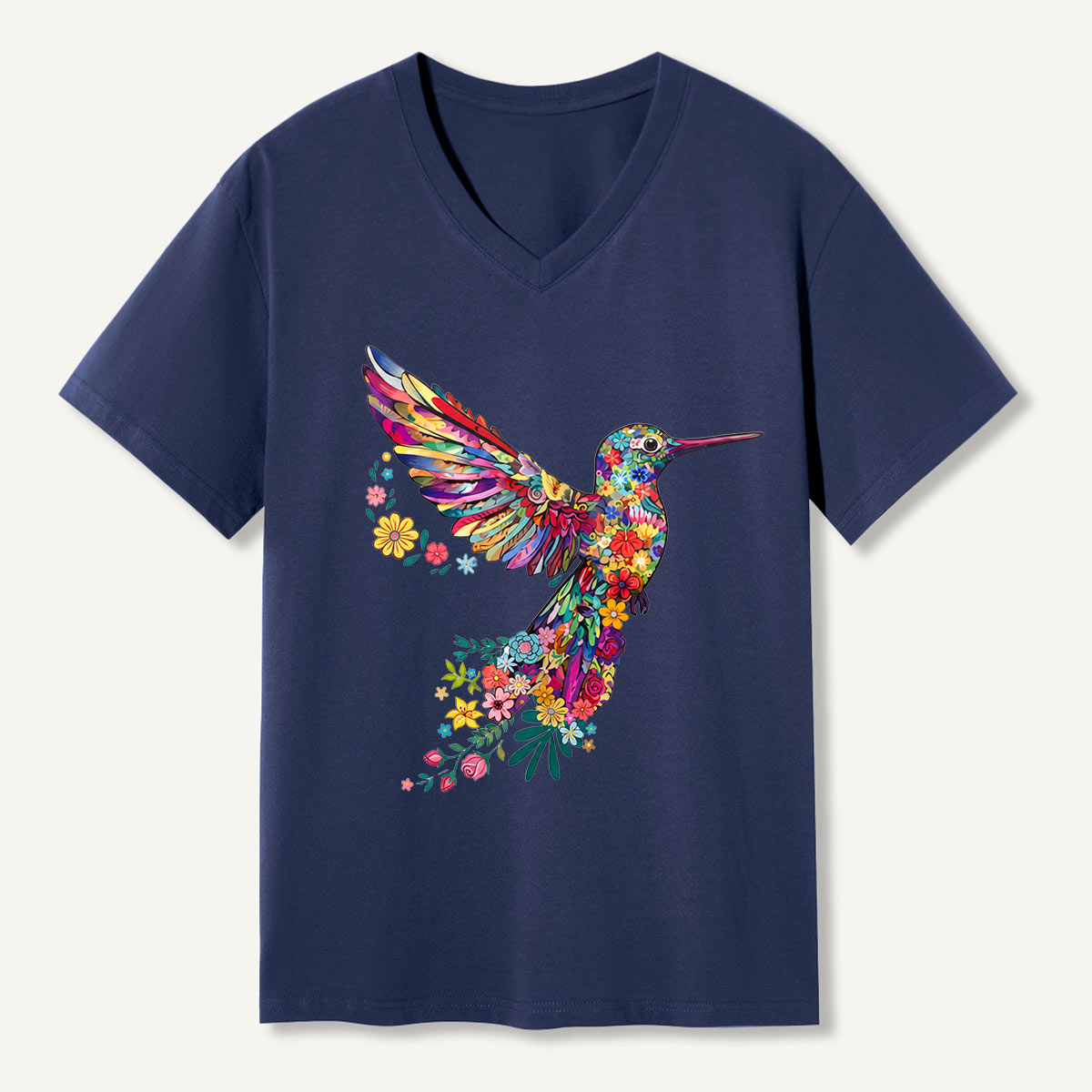 Animal Lover Hummingbird V-neck T-Shirt