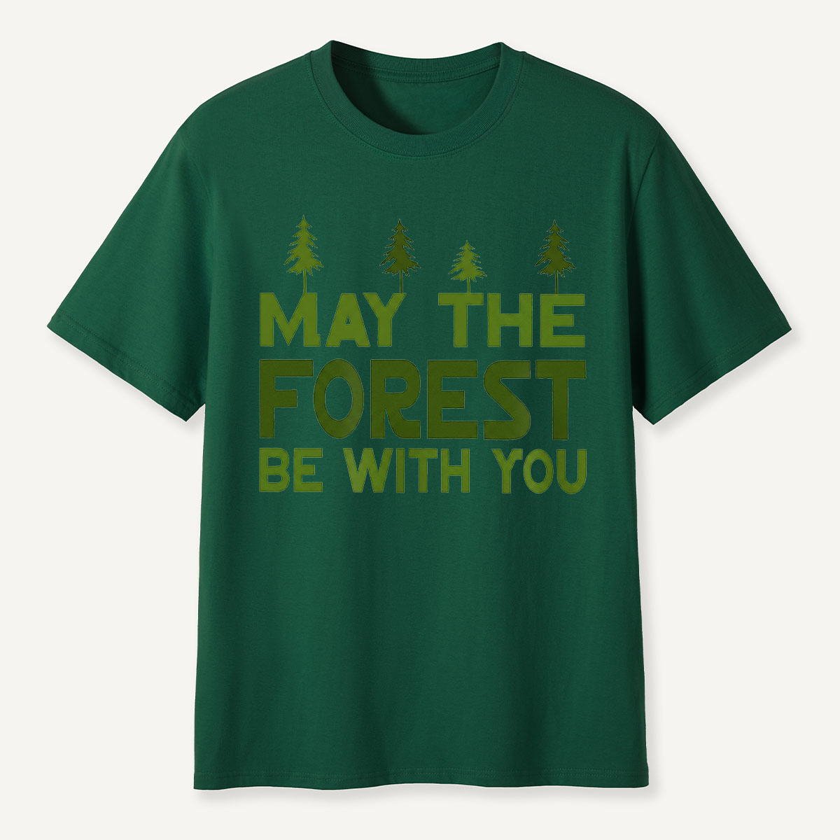 May the Forest Be With You Tree Line Mint T-Shirt