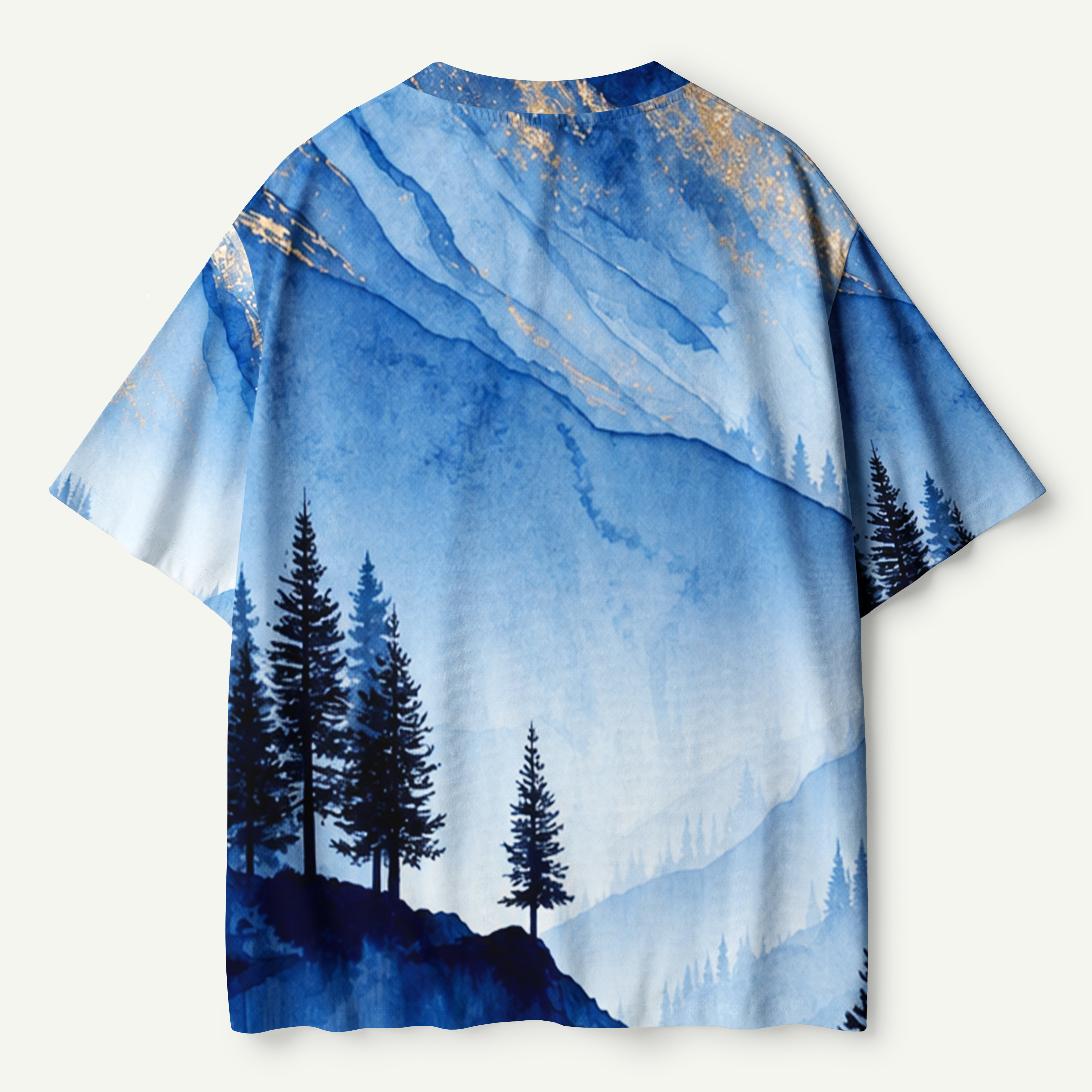 Blue Mountain Peaks Watercolor Premium Eco Tee