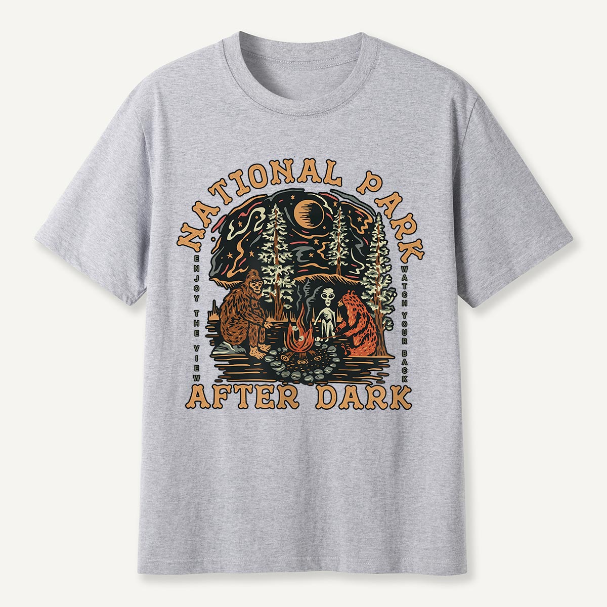 National Park After Dark Campfire Night T-Shirt