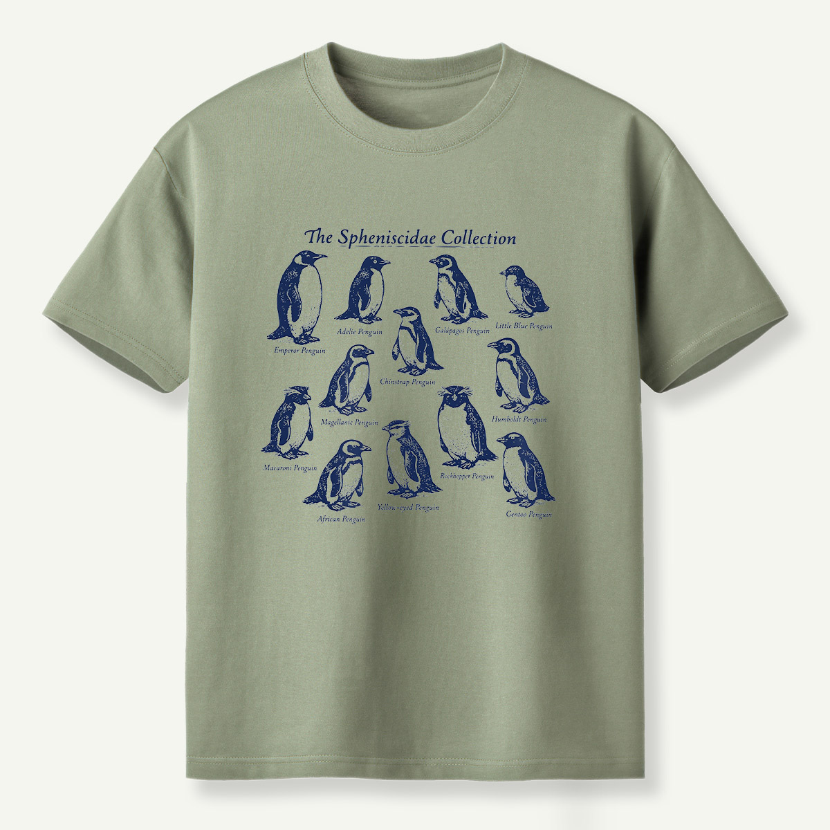 Spheniscidae Collection Penguin Species Guide T-Shirt
