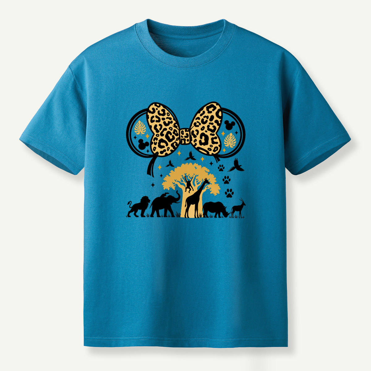 Leopard Bow Wildlife Silhouette T-Shirt