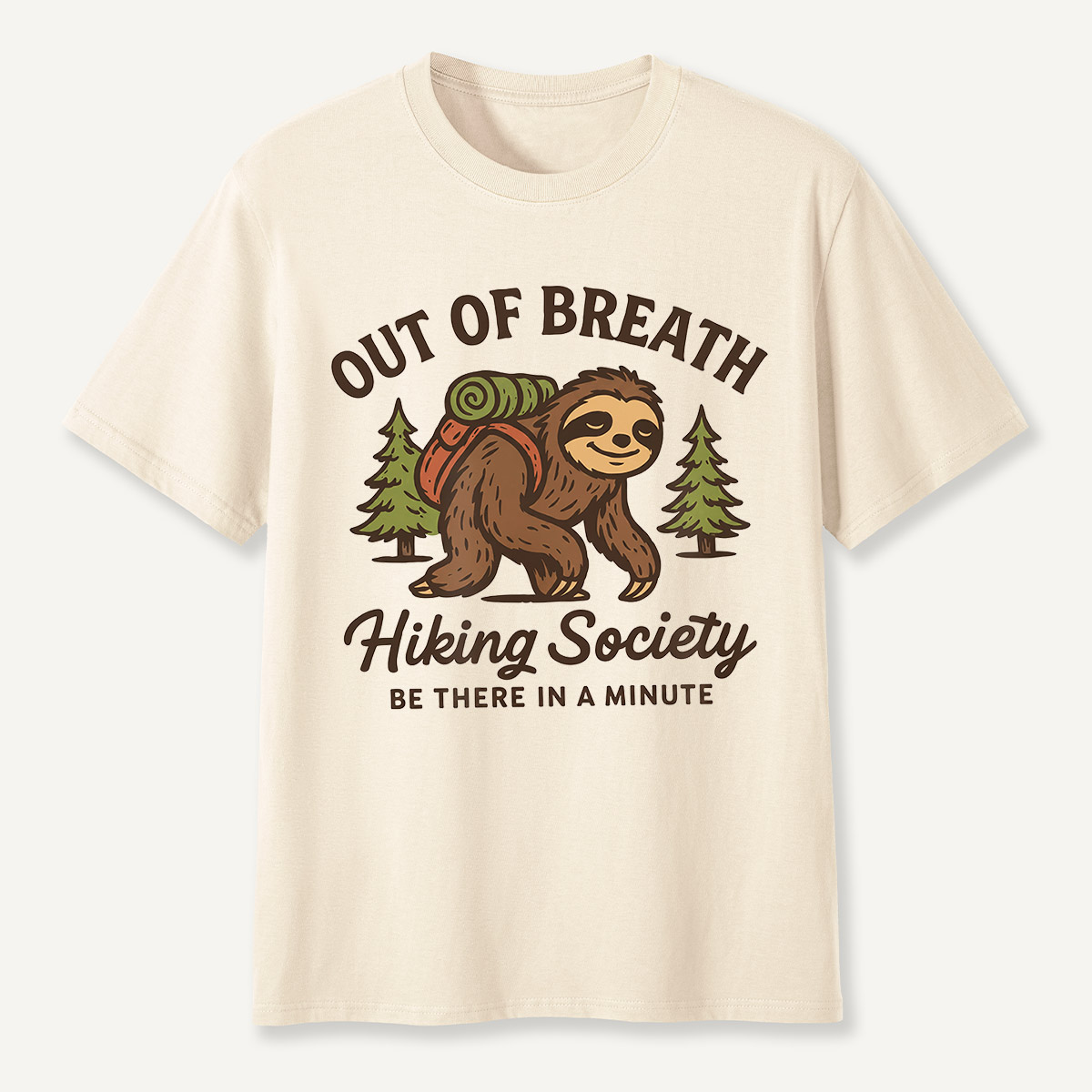 Out of Breath Hiking Society Sloth T-Shirt