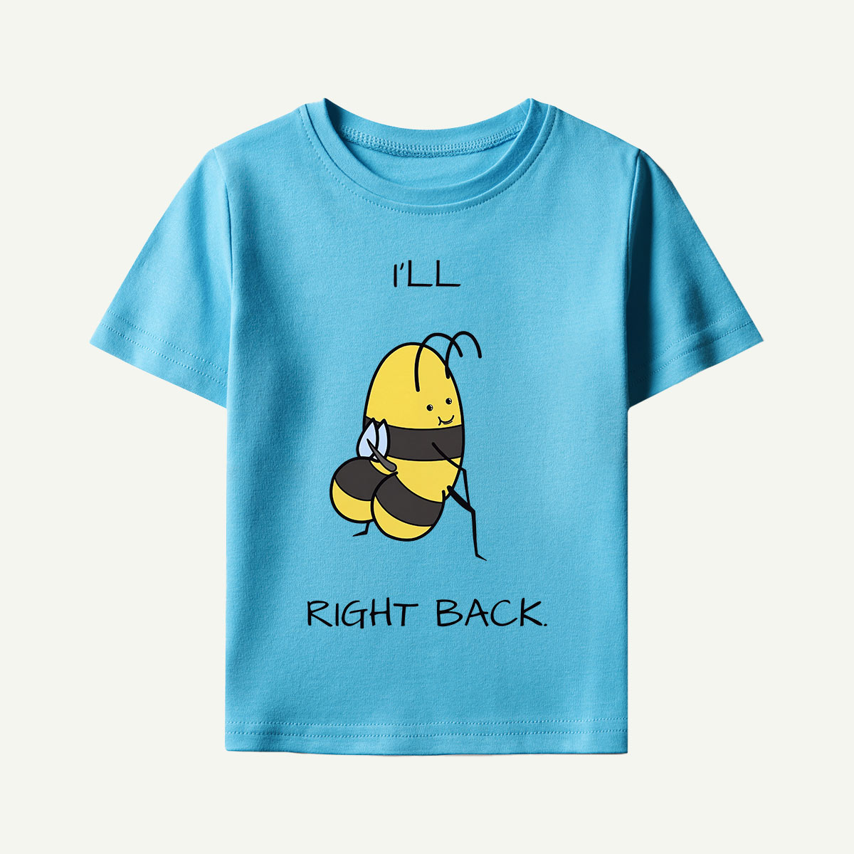 I’ll Bee Right Back Pun Kids T-Shirt