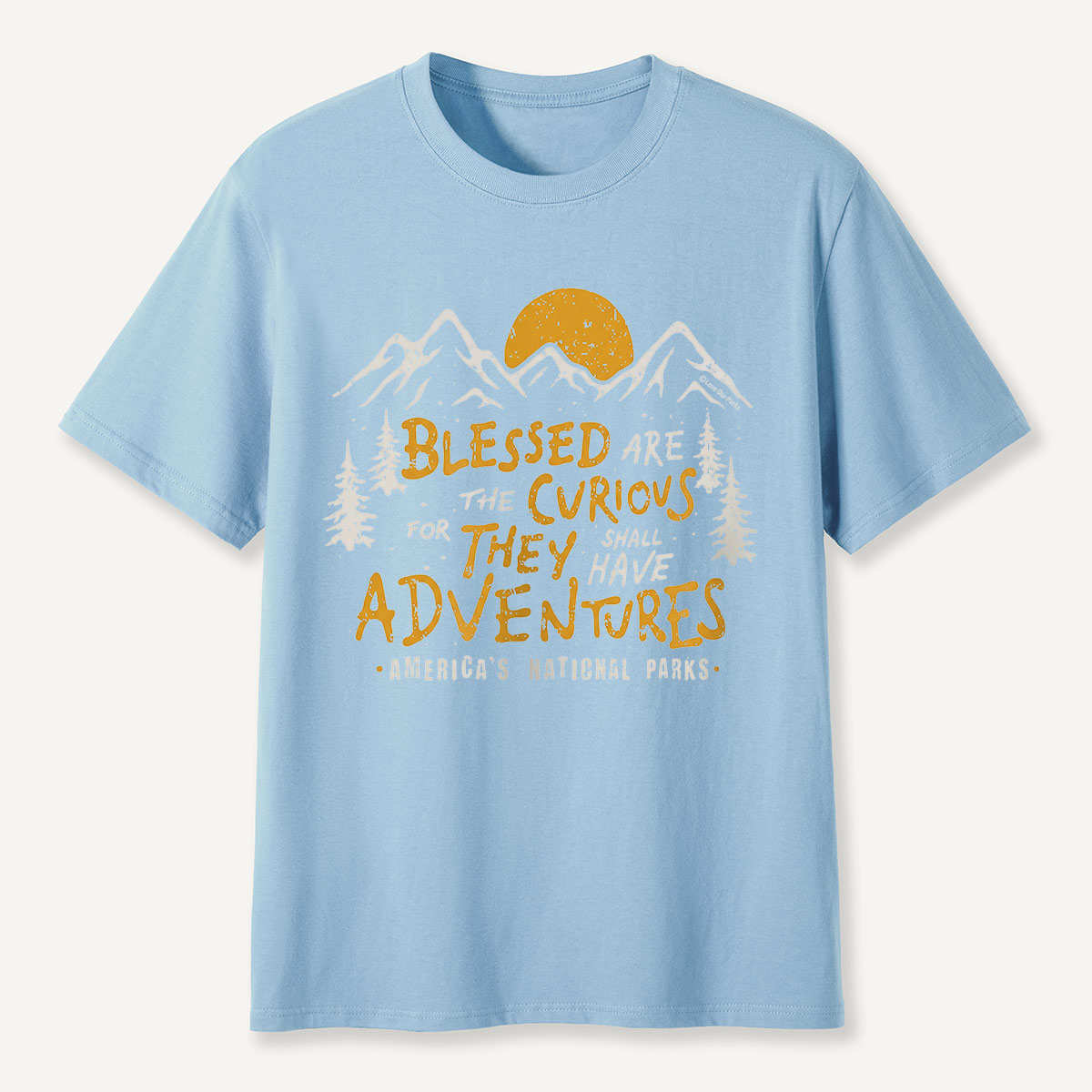 Blessed Are the Curious Adventure Mountains T-Shirt