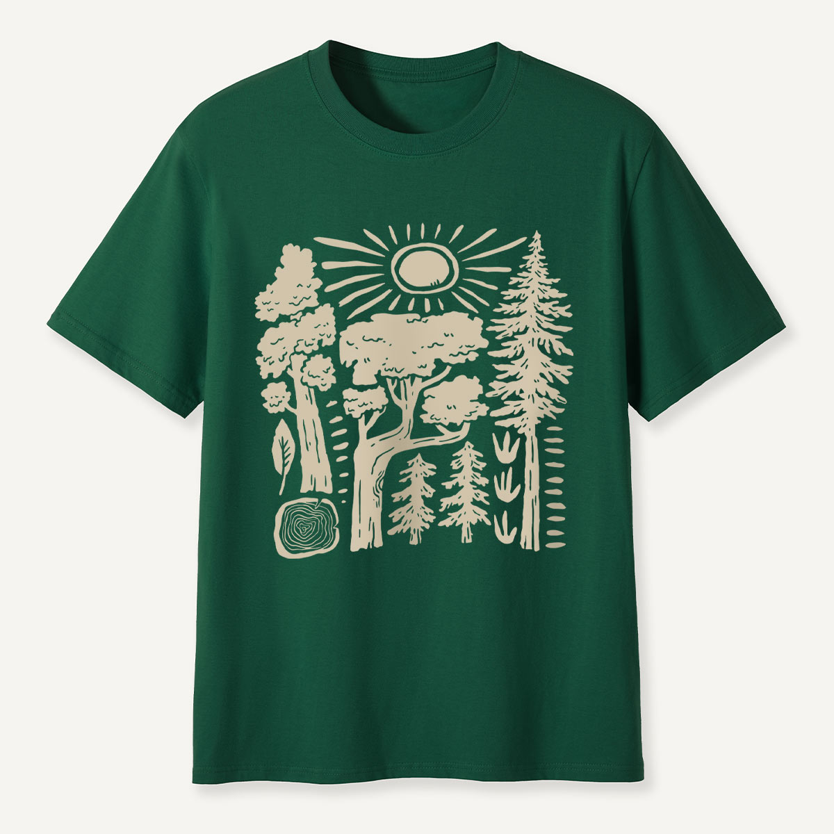 Minimalist Forest Sunrise T-Shirt