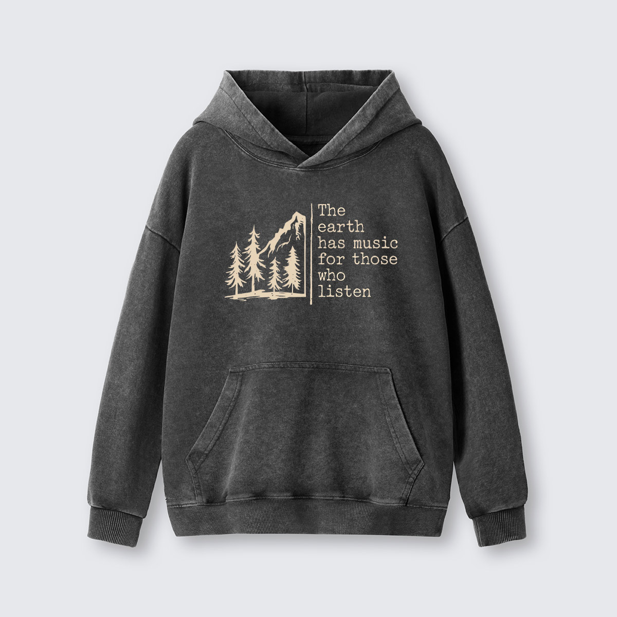 The Earth Has Music Washed Hoodie