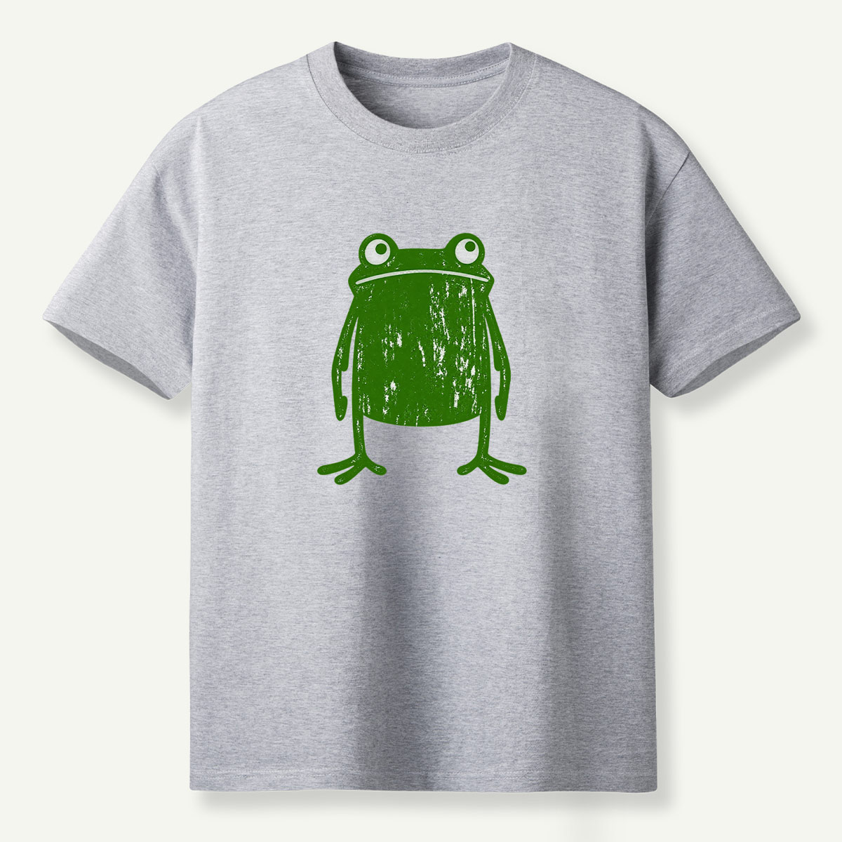 Funny Green Frog Minimalist Doodle T-Shirt