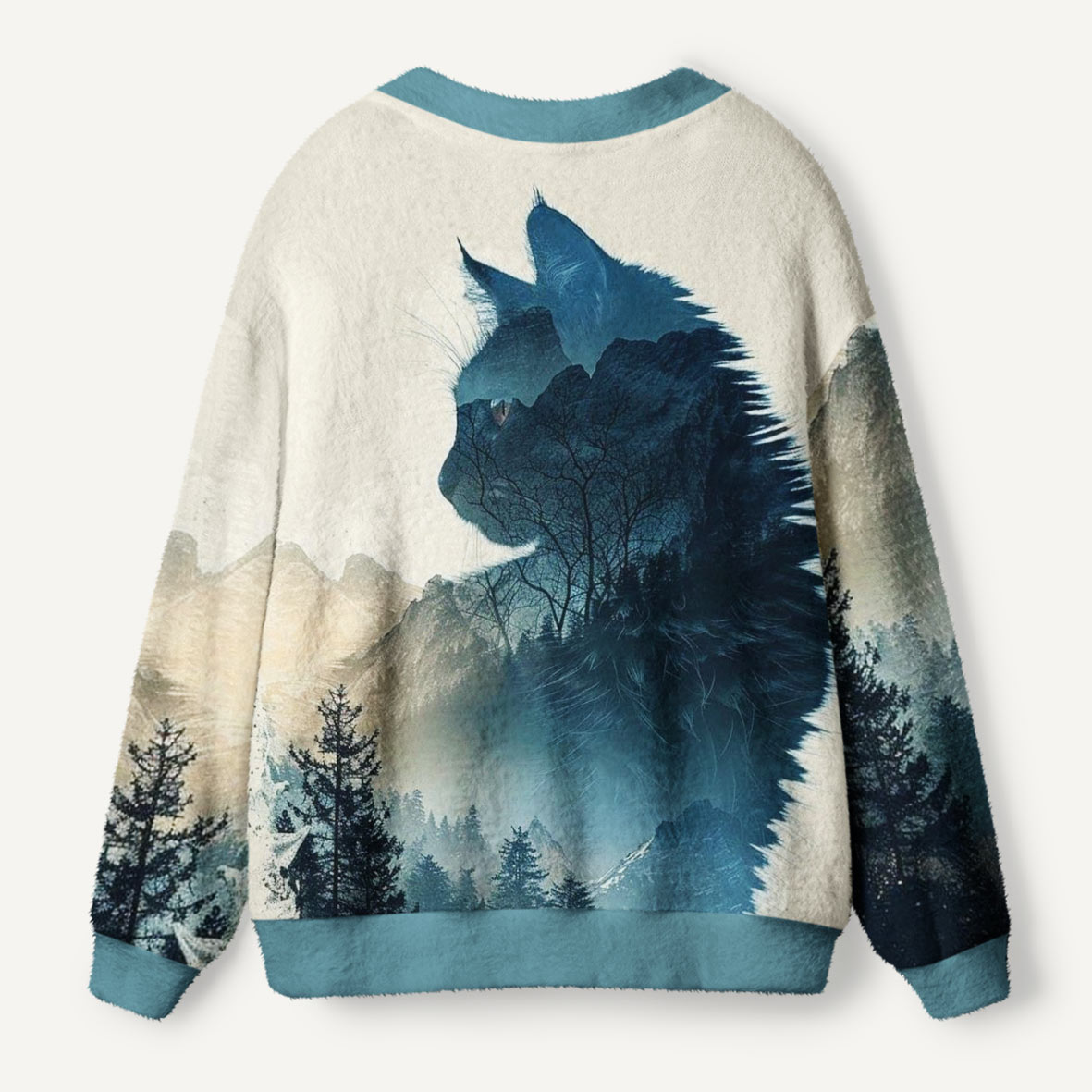 Forest Spirit Cat Premium Ugly Cardigan Sweaters