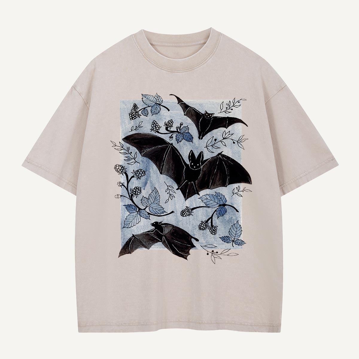 Bats in the Brambles Washed T-Shirt