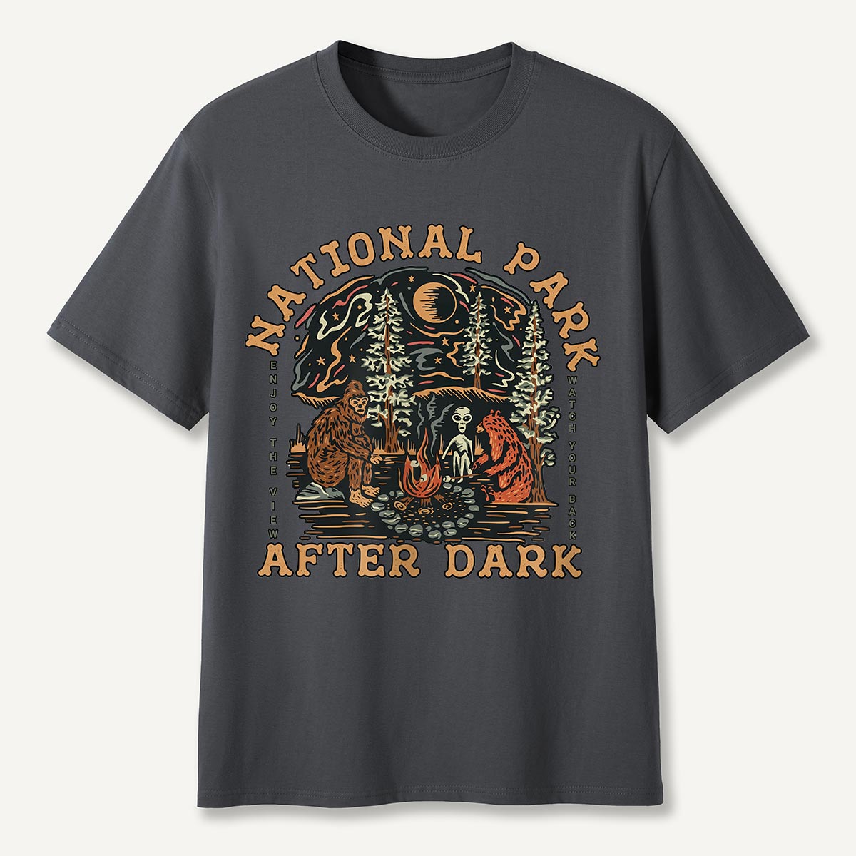 National Park After Dark Campfire Night T-Shirt
