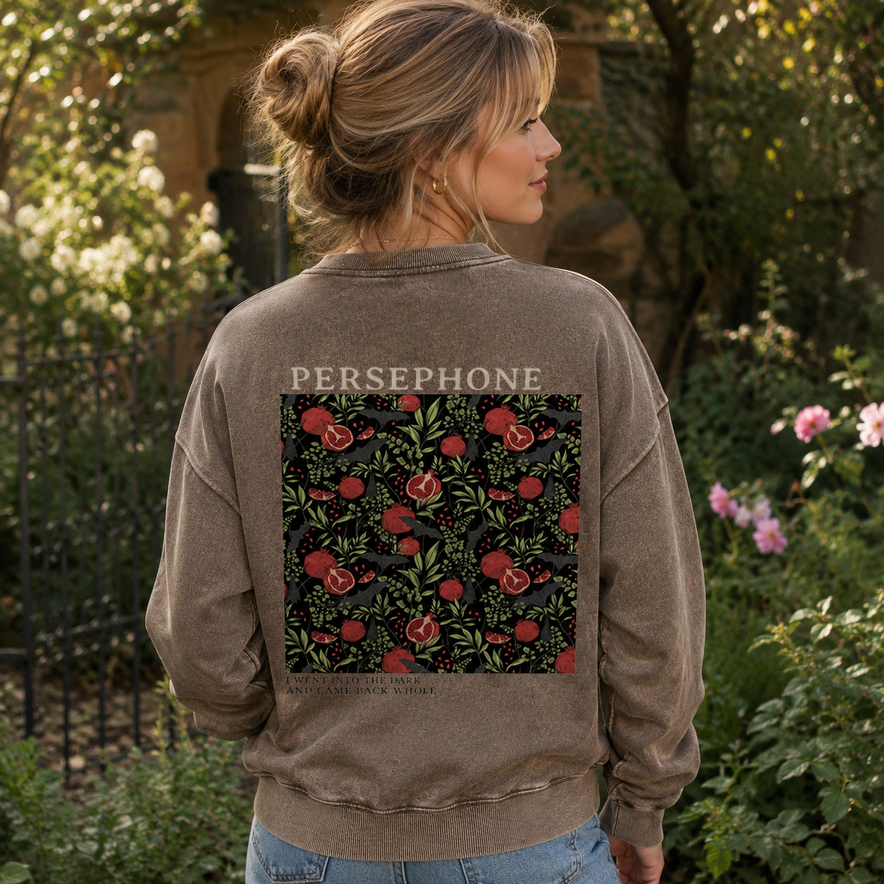 Persephone and the Pomegranate Return Washed Sweatshirts
