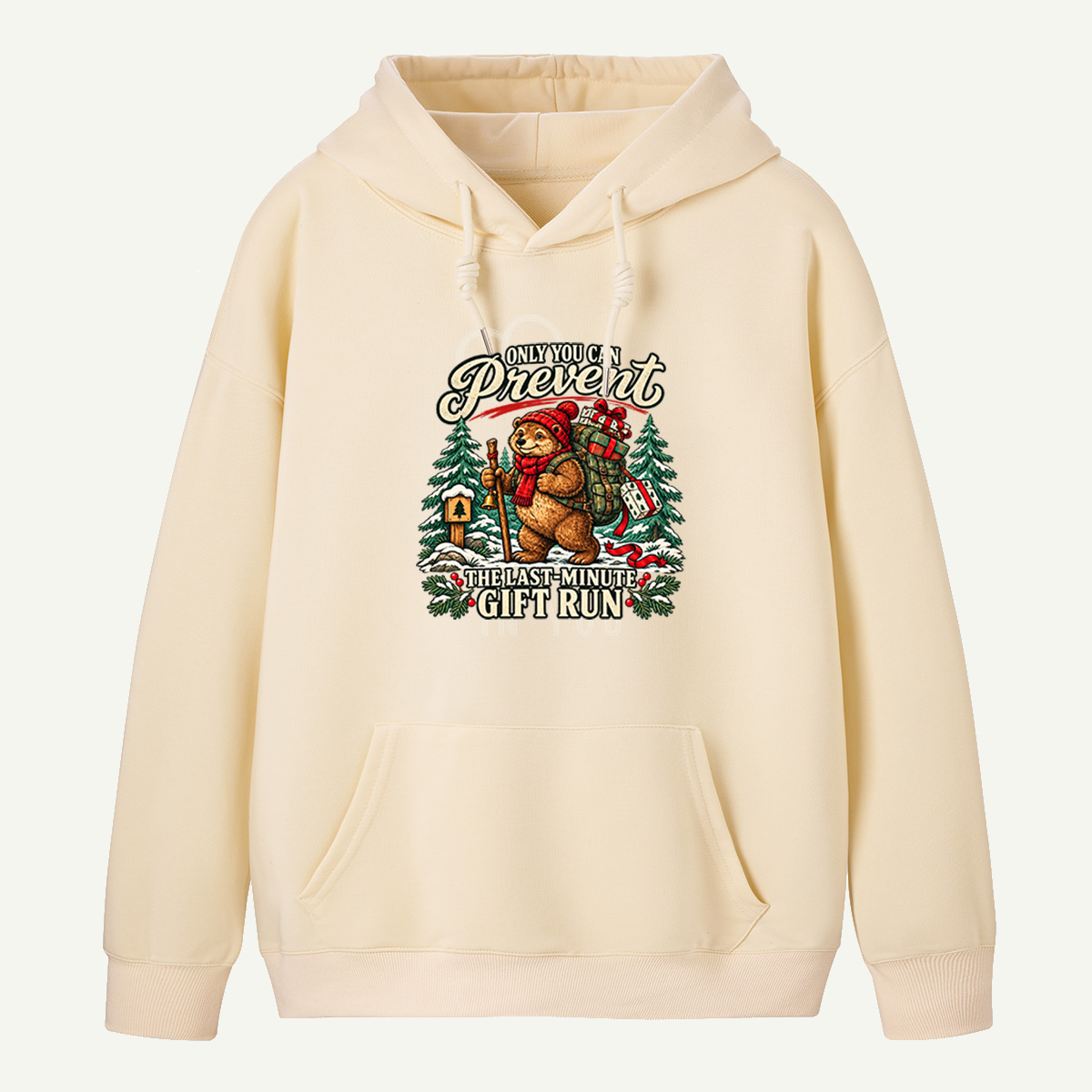 Only You Can Prevent The Last Minute Gift Run Christmas Bigfoot Hoodie