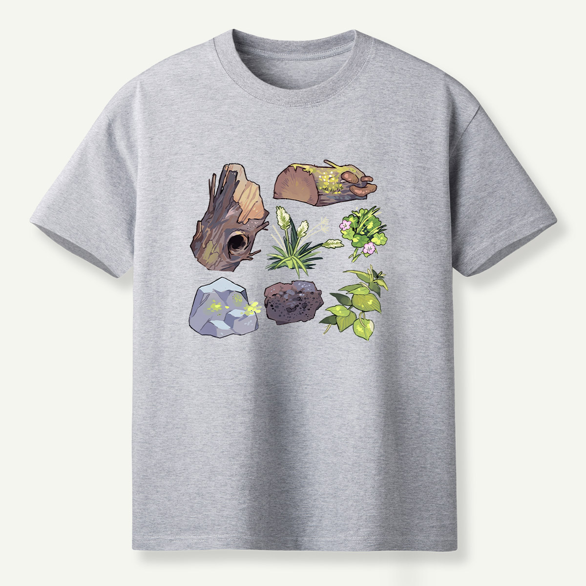Woodland Moss Rock Nature Collection T-Shirt