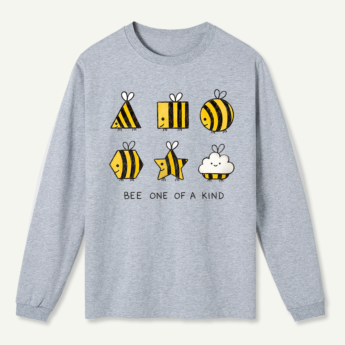 Bee One of a Kind Shapes Long Sleeve T-Shirt