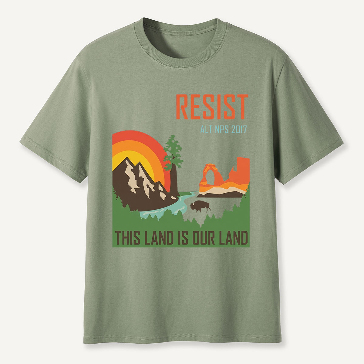 Retro Wilderness Landscape Mountain Adventure T-Shirt