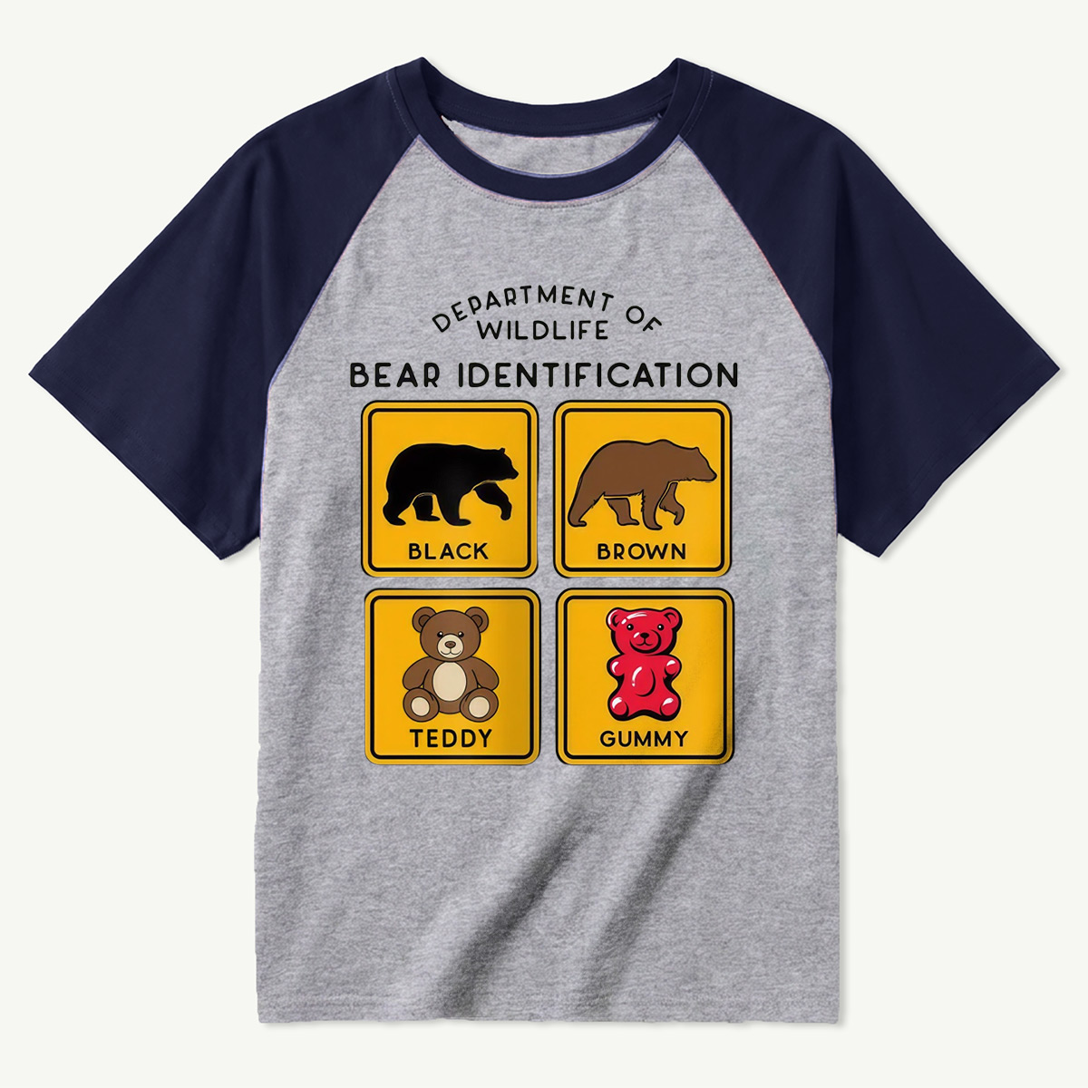 Department of Wildlife Bear Identification Raglan T-Shirt