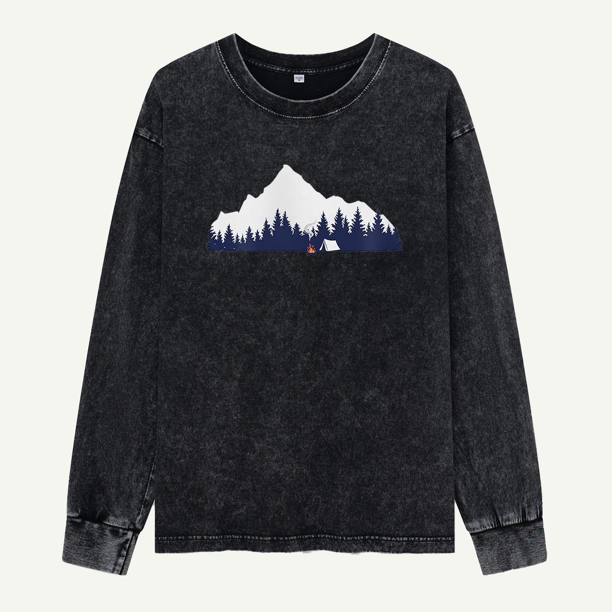 Campfire Under the Mountain Washed Long Sleeves