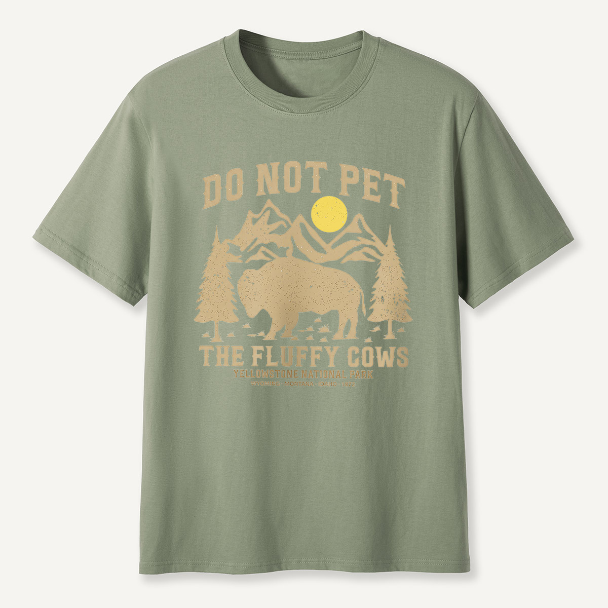 Do Not Pet the Fluffy Cows Yellowstone Sun T-Shirt