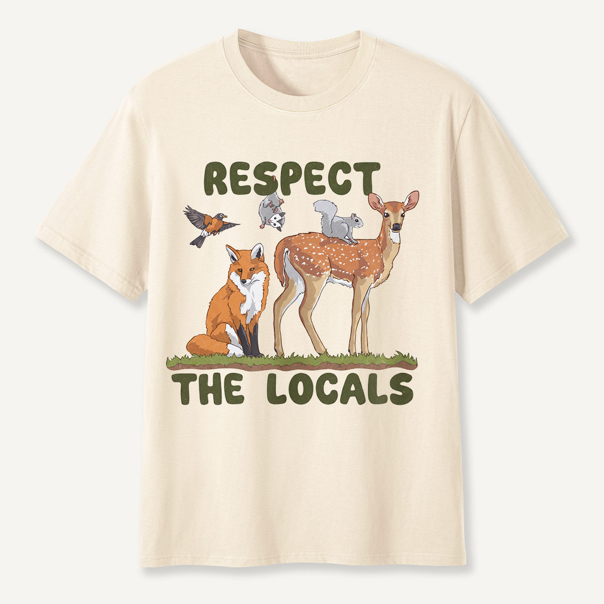 Respect the Locals Forest Animals T-Shirt