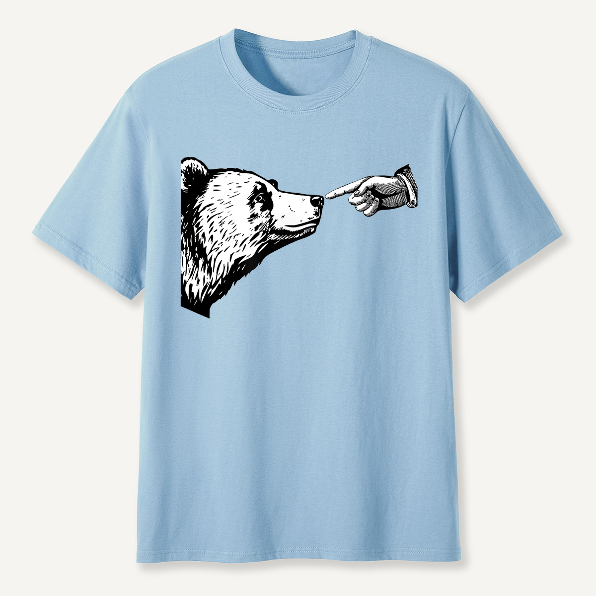Boop the Bear Funny Line Art T-Shirt