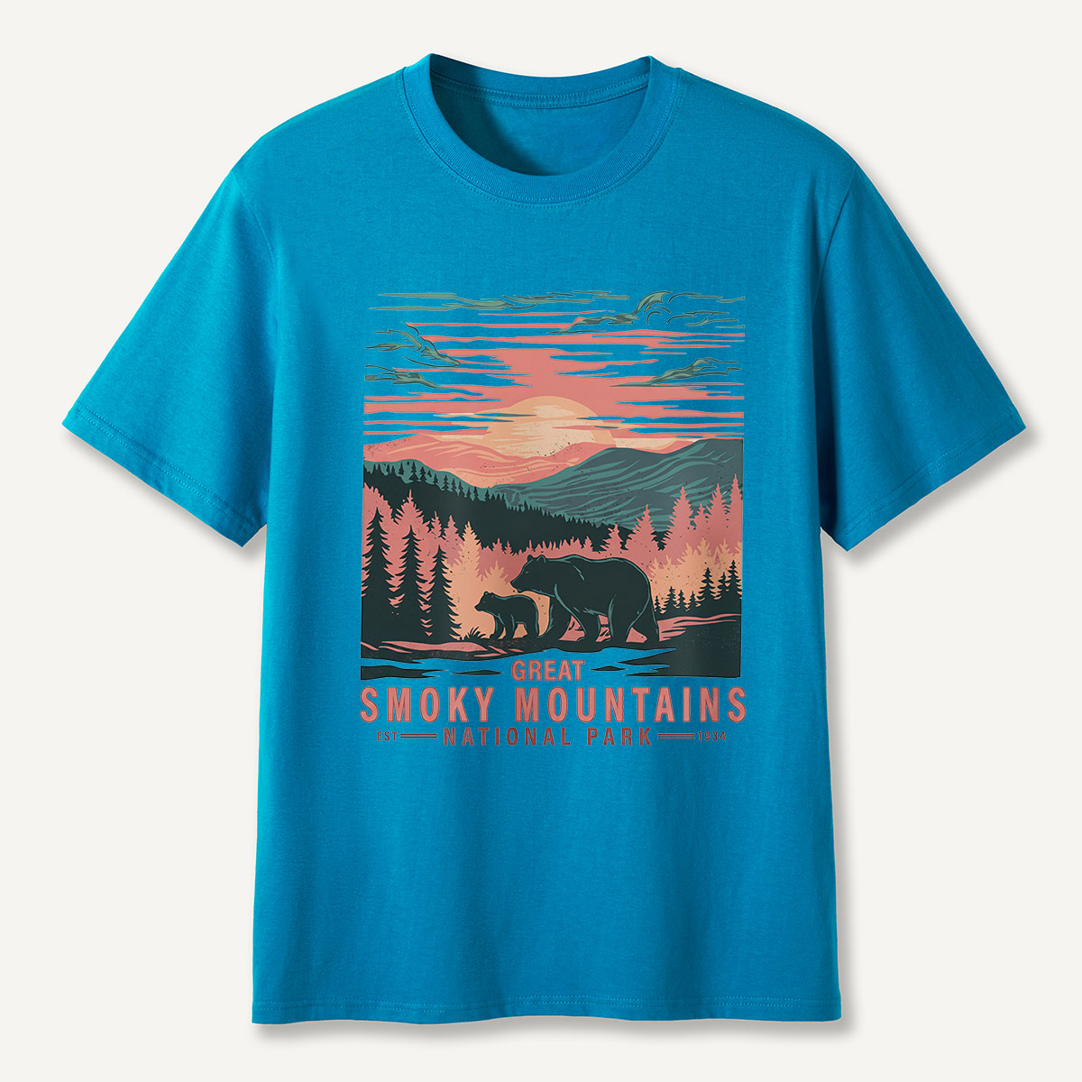 "Great Smoky Mountains National Park Bear Sunset Tee " T-Shirt