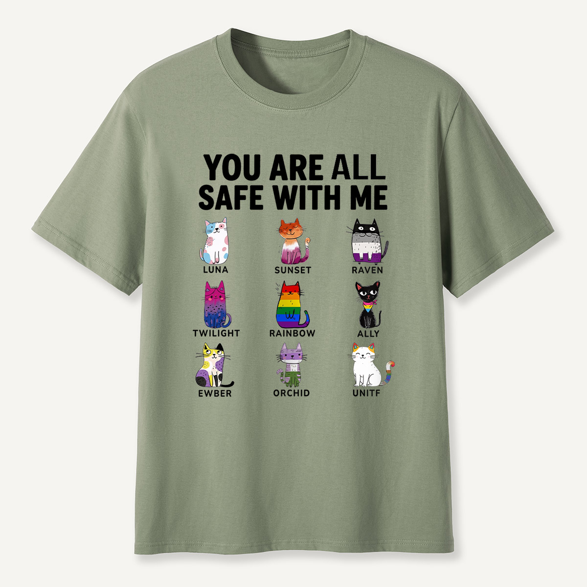 You Are Safe With Me Cat T-shirt