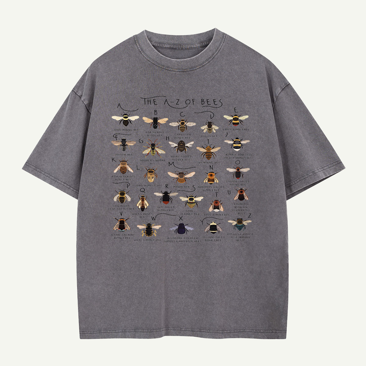 The Bee Alphabet Washed T-Shirt