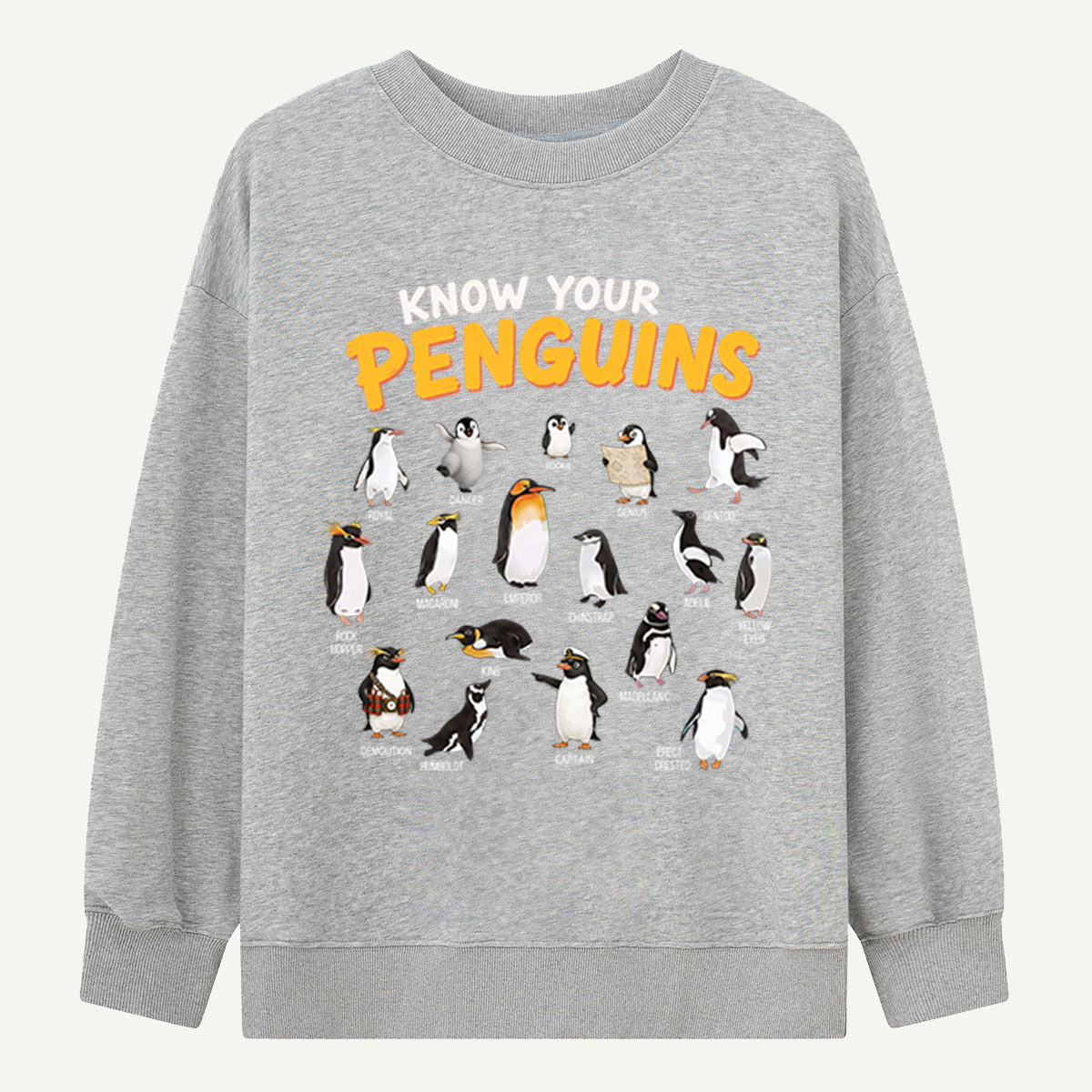 Know Your Penguins Penguin Species Sweatshirts