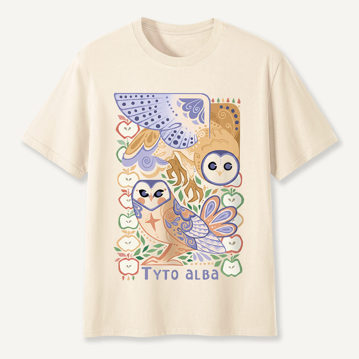 Tyto Alba Ornamental Barn Owl Art T-Shirt