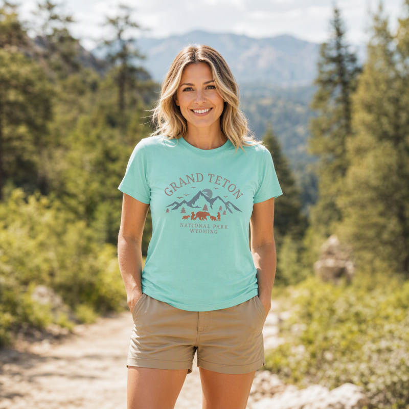 Grand Te ton National Park Wildlife Scene T-Shirt