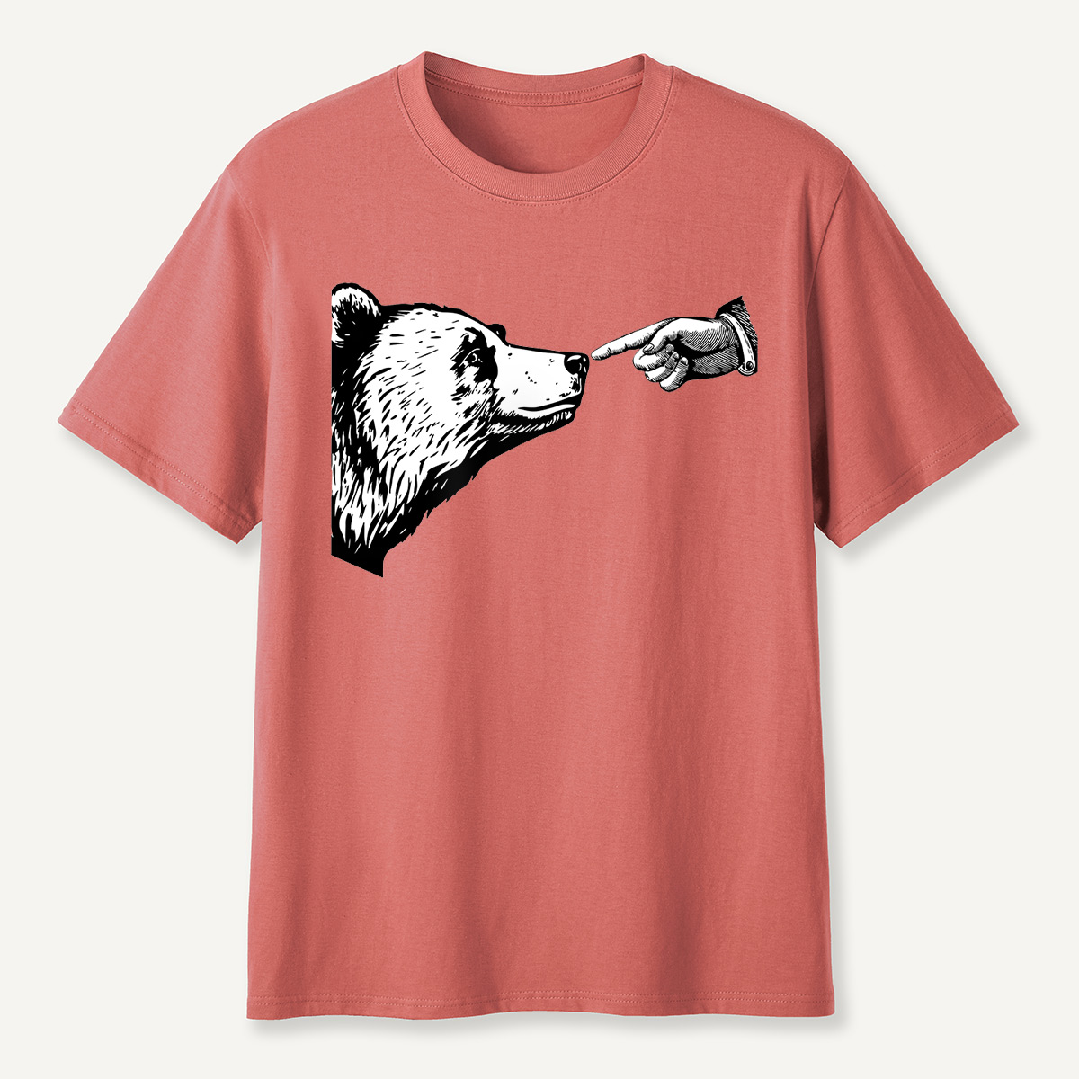 Boop the Bear Funny Line Art T-Shirt
